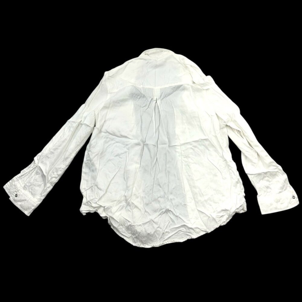 Pure Navy Linen Button Down - image 2